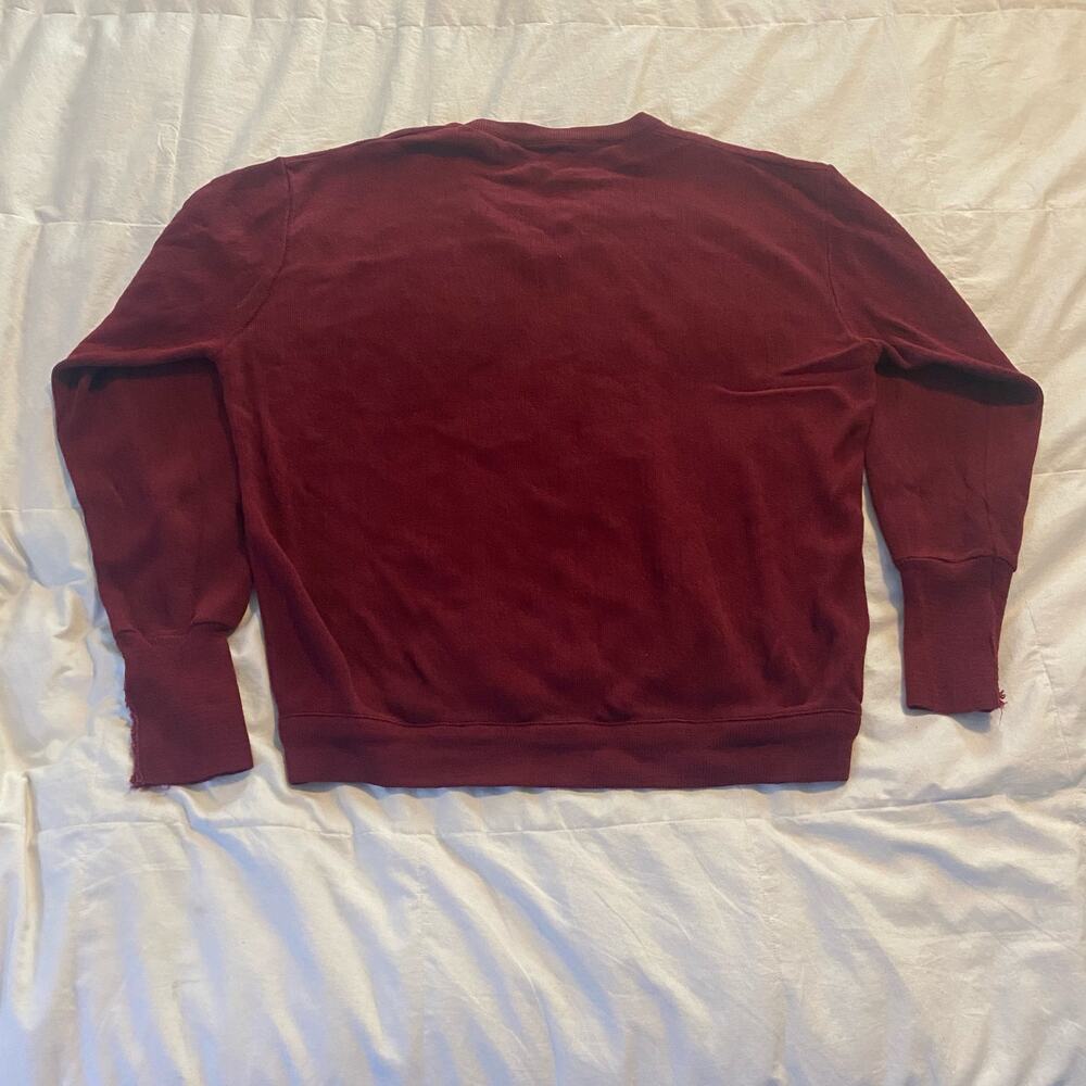 Vintage Sweater The Fox XL Burgundy Applique Logo Made in USA JCPenney - Picture 14 of 14
